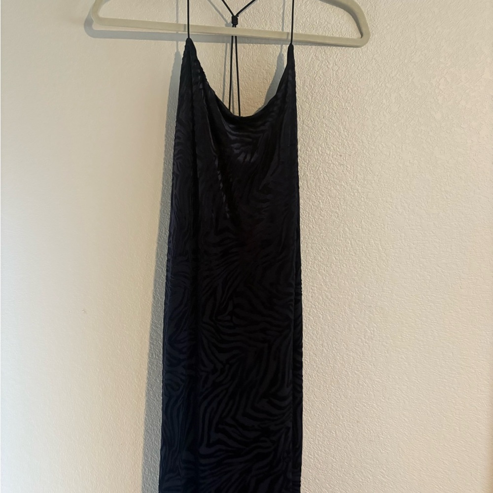 Wild Fable Elegant Black Zebra Print Dress